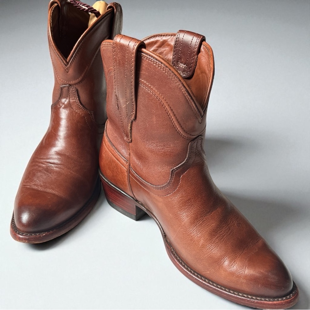 Tecovas Brown Leather Ankle Boots